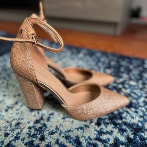 Aldo| Rose gold ankle strap| Size 8.5